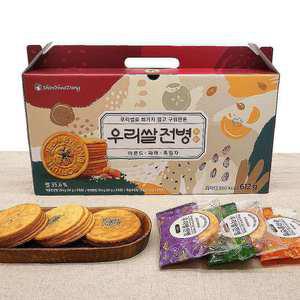 과자선물세트 우리쌀전병 3가지맛 신화당제과 한박스qrs896