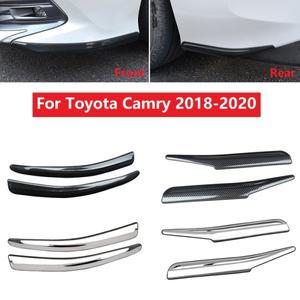 Toyota Camry 2018-2020 외장 스타일링 액세서리 자동차 범퍼 앞 립 코너 커버 트림 보호
