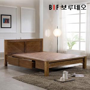 [보루네오하우스]뜨끈뜨끈 2단서랍 원적외선 황토볼 온돌침대 Q