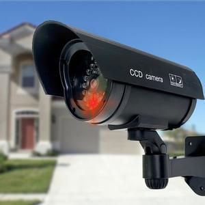 모형 CCTV 씨씨티비 가짜 감시 카메라 도난 방지 경고등 건전지 간편 설치 실외 사용