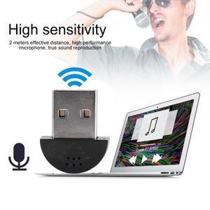 휴대용 USB 소형 스튜디오 음성 마이크 녹음 오디오 마이크 어댑터 컴퓨터 PC용