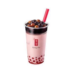 [공차] 짜장 펄볶이+딸기 쥬얼리 밀크티