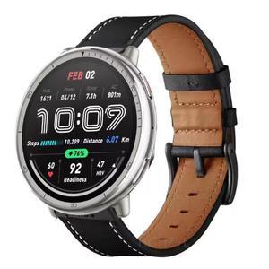 Amazfit Active 2 용 가죽 스트랩 시계 밴드 액세서리 손목 퀵 릴리스 시계줄