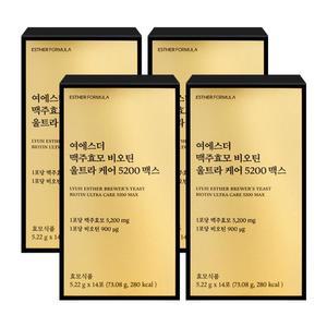 여에스더 맥주효모 비오틴 울트라 케어 5200 맥스14포X4박스