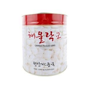 삼도식품 해울 락교 2S 3Kg 대용량 업소용식자재 일식 식당용 절임반찬