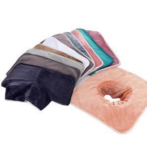 1Pcs 35x35cm 두꺼운 아름다움 스파 마사지 테이블 병원 호텔 미용실에 대 한 구멍이있는 페이스 타올을 만