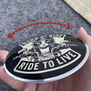 레트로 3D 금속 오토바이 기관차 엠블럼 스티커 Royal-Enfield Classic 350 Interceptor 650 용 모토 배지