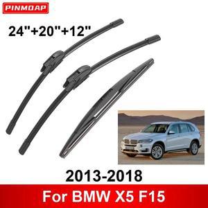 BMW X5 F15 2013-2018 용 자동차 와이퍼 프론트 리어 블레이드 브러시 액세서리 2013 2015 3개