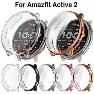 Amazfit Active 2 용 TPU 보호 케이스 Smartwatch Soft Shell 안티 스크래치 전체 화면 커버