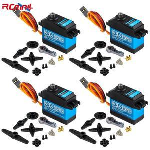 RCmall 디지털 서보 7.4V 코어리스 모터 IP66 180 270 도 풀 메탈 기어 차량 로봇 25T 암 DS3235 35KG 4 세
