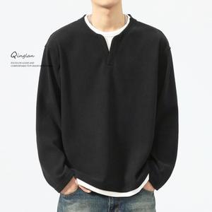 남자 데일리룩 라운드넥티 긴팔 티셔츠 루즈핏 캐주얼 상의 가을 빅사이즈 SPO마켓3