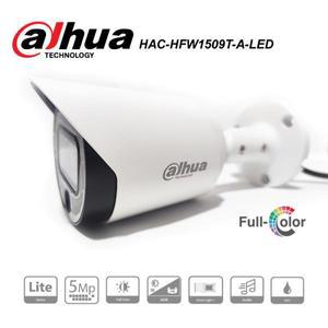 Dahua 5MP 풀 컬러 HDCVI 고정 초점 총알 카메라 HAC-HFW1509T-A-LED 로봇용 야간 투시경 고화질 감시