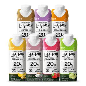 빙그레 더단백 드링크 250ml 18팩 (초코/카라멜/커피/딸기/멜론 택1) + 18팩(바나나/밀크티 택2)