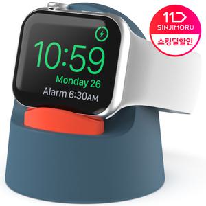 신지모루 애플워치 후디 충전 거치대 충전독 높이 조절 실리콘 충전기 10/9/8/7/6/5/4