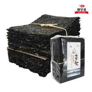 새우표 프리미엄 완도 25년 햇 곱창김 100매 특품400~460g/ 대한민국 수산 김 명인1호