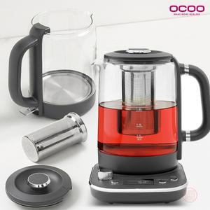 오쿠 1.7L 대용량 무선 유리 전기 티 포트 OCS-TP570 멀티 분유 커피 주전자 사무실 자