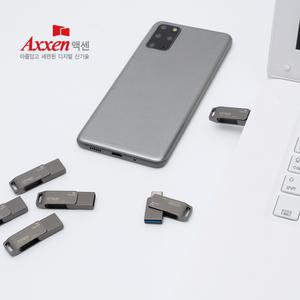액센 초경량 OTG C타입 USB A 3.2 스마트폰 생활방수 스윙 USB 64GB 인쇄가능 판촉물