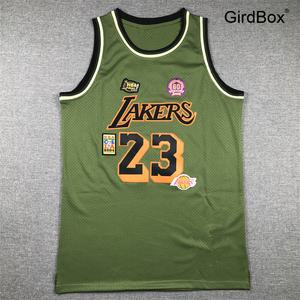 체육대회 GirdBox 반티 농구유니폼 퀵드라이 자수 레이커스 군그린 23번 제임스