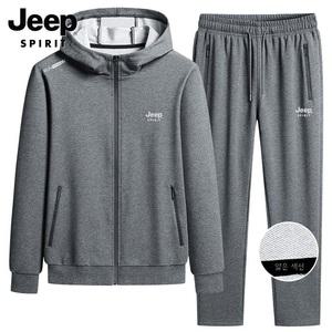 JEEP 남녀공용 트레이닝 세트 후드집업 커플룩 운동복
