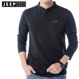 JEEP 남성 헨리넥 긴팔 티셔츠