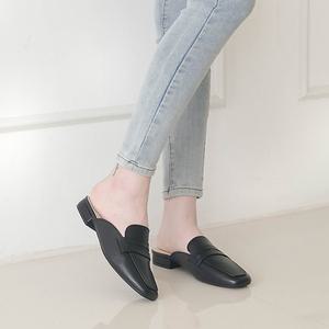 올리 달튼 스퀘어 쿠션 통굽 뮬 블로퍼 2.5cm