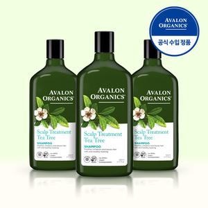 아발론오가닉스 유기농 티트리 샴푸 325ml x3개 천연성분 약산성 탈모 비듬 미용실 청