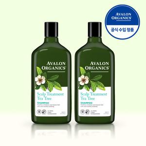 아발론오가닉스 유기농 티트리 샴푸 325ml x2개 탈모 비듬 약산성 청소년 사춘기