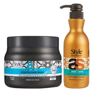 극손상케어 케라틴 단백질 헤어팩 500ml+노워시 트리트먼트 400ml 대용량 2종