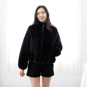 우진모피(WJ)코펜하겐퍼 휘메일풀스킨 다크그린 지퍼 숏 밍크자켓 국내생산 본사직영