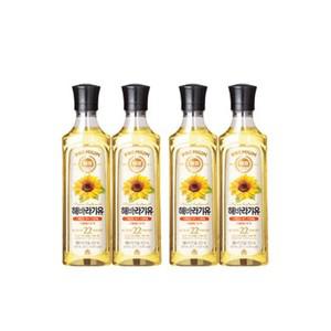 [유통기한임박 25.08.24]사조해표 해바라기유 500ml 4병