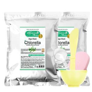메디플라워 대용량 모델링팩 클로렐라 1kg x 2개 팩도구 4종세트 포함