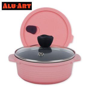 ALUART 미니렌지포트 16CM 직화냄비 전자렌지냄비 세락믹코팅 양수냄비 냉장고보관용기 뚝배기