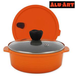 ALUART 렌지포트 20CM 직화냄비 전자렌지냄비 세락믹코팅 양수냄비 냉장고보관용기 뚝배기