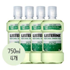 리스테린 내추럴 그린티 750ml 4개 .