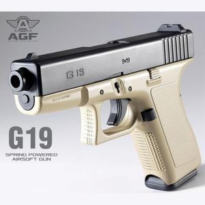 탄색 글록 G19 bb탄 권총 에어소프트건 토이 장식 fps
