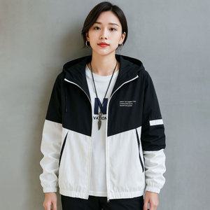 여성 간절기 바람막이 후드자켓 봄여름 자외선차단 점퍼 통기성 아우터