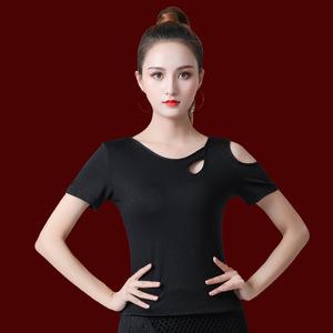 여성 왼쪽트임 라틴댄스 상의 밸리 라인 공연 여자