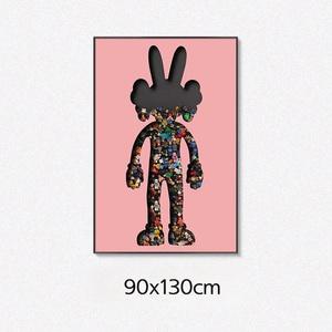 대형 90x130cm 팝아트 액자 인테리어 유니크 곰 베어 인테리어소품