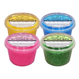 천연 퍼니용기솜사탕설탕 500g 4종세트/자일리톨함유