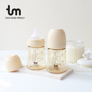 [토비앤몰리] PPSU 트윈젖병 돗람이(바닐라) 180ml/280ml 노꼭지 그로미미 콜라보 브랜드