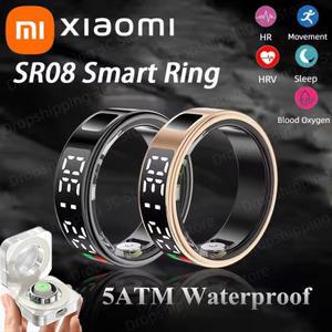 Xiaomi SR08 스마트 링 남성 여성 LED 디스플레이 화면 심박수 혈액 산소 모니터링 멀티 스포츠 모드 5ATM