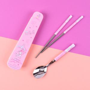 릴팡 마이멜로디 공간효율진공 수저케이스세트 (베이비핑크) / MM6564