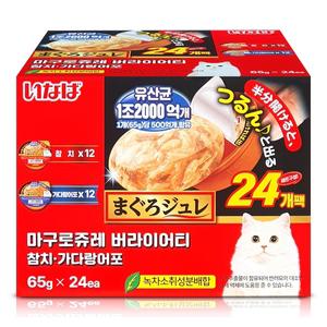 이나바 마구로쥬레 버라이어티 참치 65g 12개 + 가다랑어포 65g 12개 (24개)