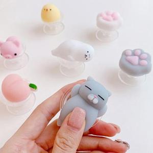 Linkvu 말랑 모찌 애니멀 투명 폰톡 스마트톡