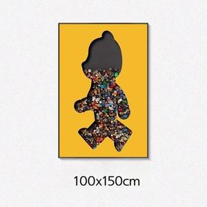 대형 100x150cm 팝아트 액자 인테리어 유니크 곰 베어 인테리어소품