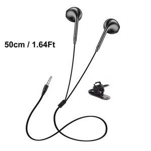 50cm 짧은 유선 이어버드, 마이크 없음 이어폰형 헤드폰, 경량 3.5mm MP3 및 기타 장치용