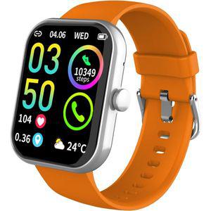 스마트 워치(전화 받기/걸기), 1.96인치 HD 스크린 남성용 여성용 SmartWatch 100가지 이상의 스포츠 모드,