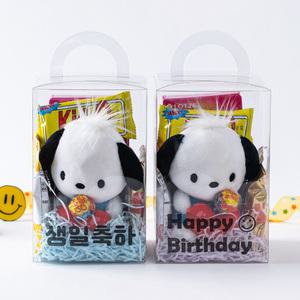 포차코 인형+간식6종+라벨 선물세트 산리오 생일 어린이날 크리스마스 유치원 답례품 단체 크리스마스 어린