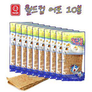 [신세계몰]월드컵 어포 10봉 24gX10봉 쥐포 주전부리 추억의 간식 과자 안주 쫀드기 쫀디기 캠핑 문방구