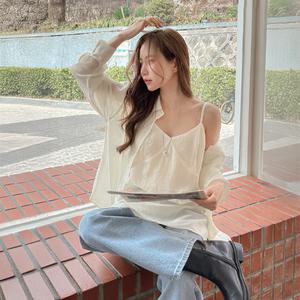 [제작/빅사이즈]이블렛 샤레인 레이어드 셔츠 원피스 SET 제이스타일